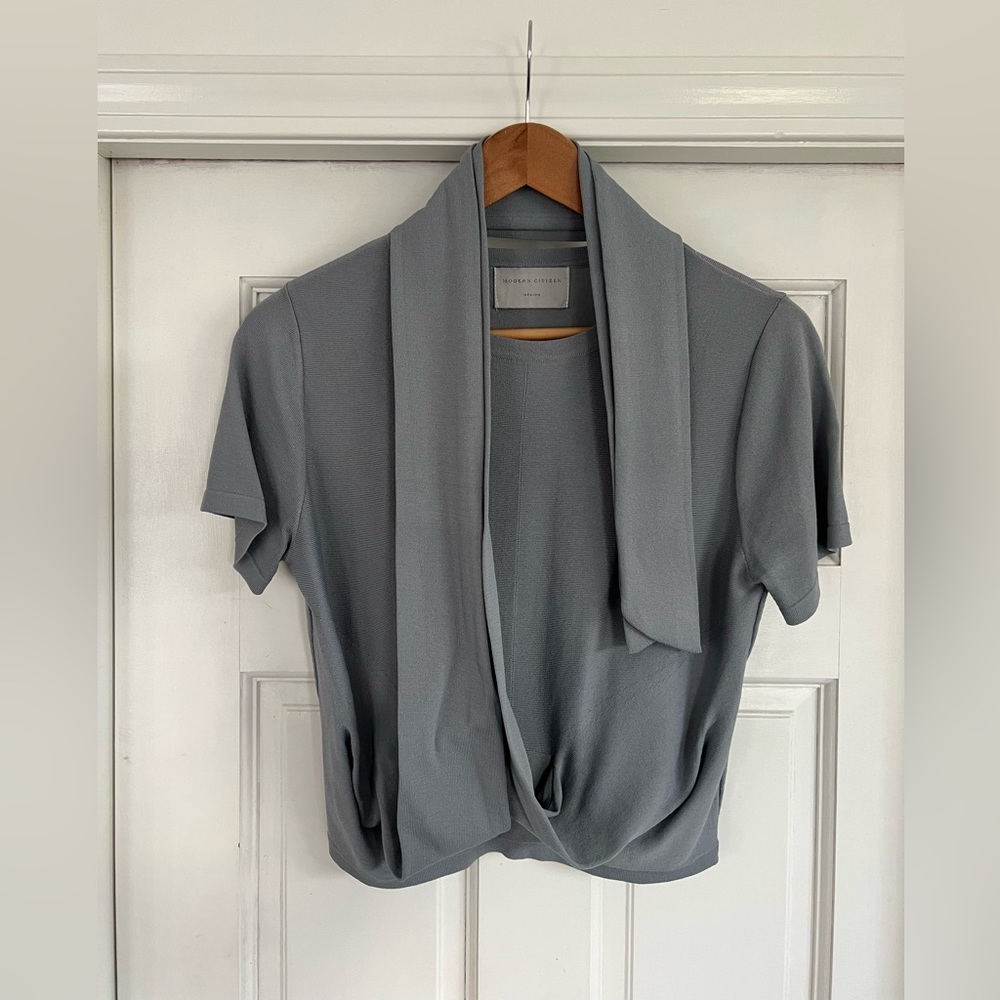 NWOT Modern Citizen Jude Cropped Wrap Top